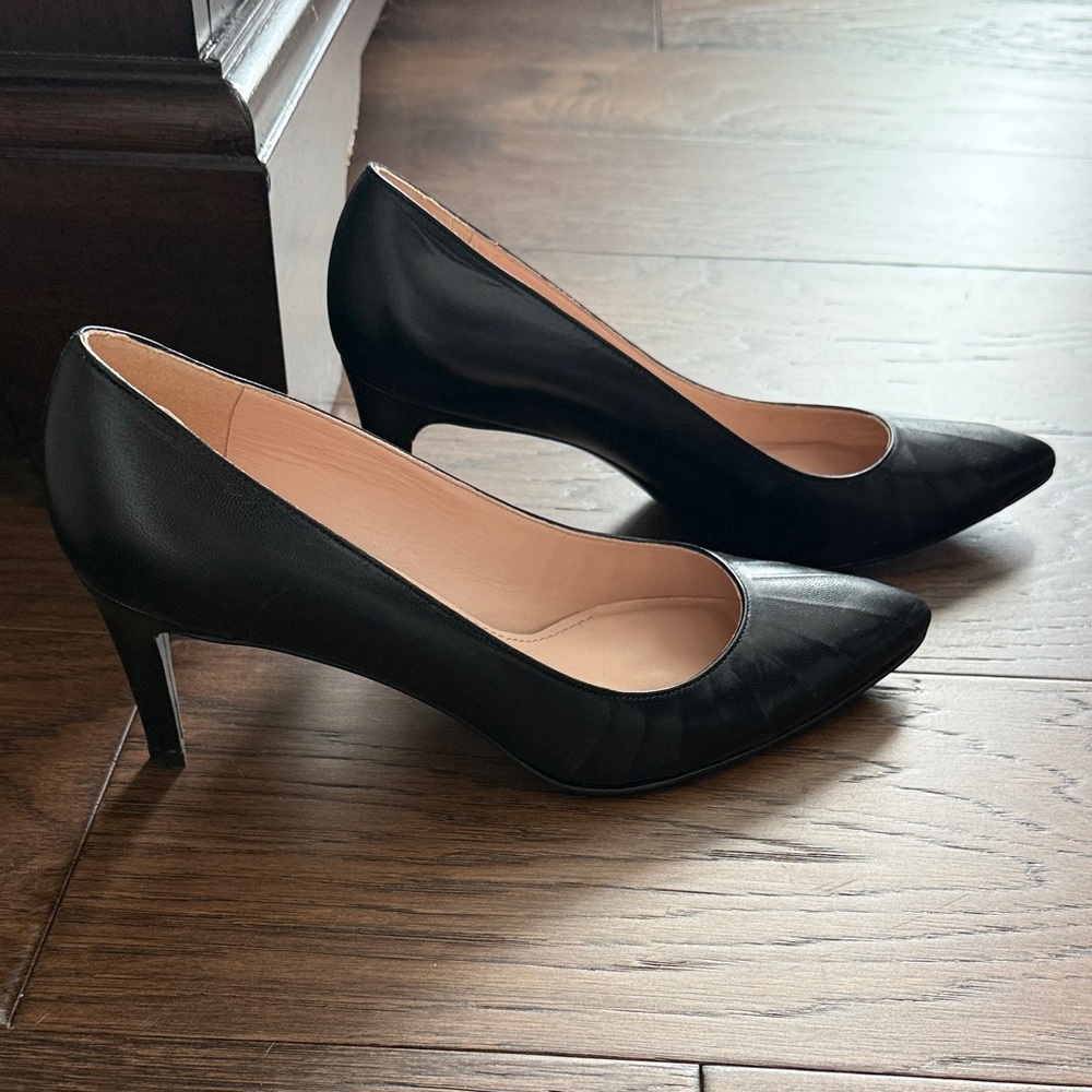 Stuart Weitzman Black Pointed-Toe Women's Pumps